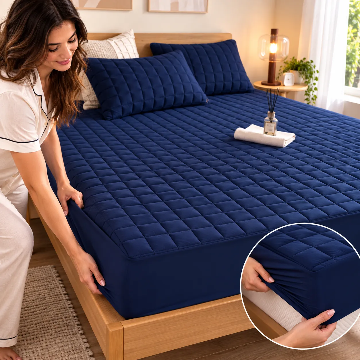 Protetor de Colchão 100% Impermeável Matelado com Elástico em Toda Volta